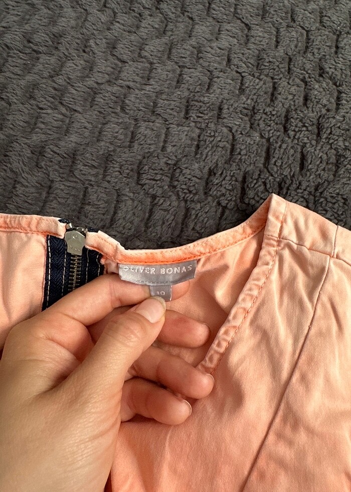 Pudra likralı elbise - Görsel 4