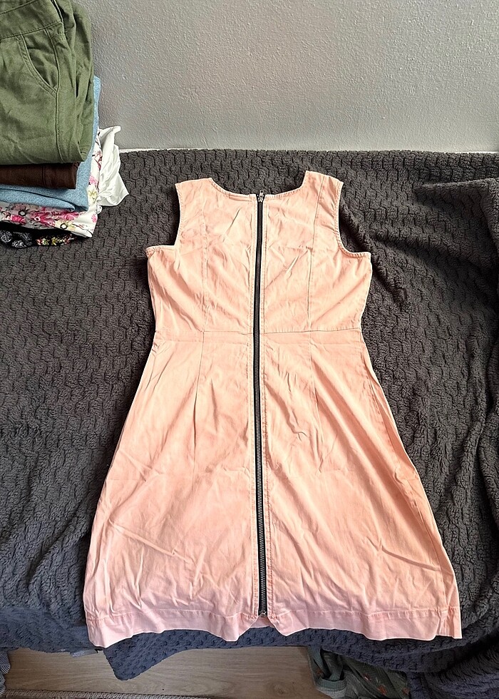 Pudra likralı elbise - Görsel 2