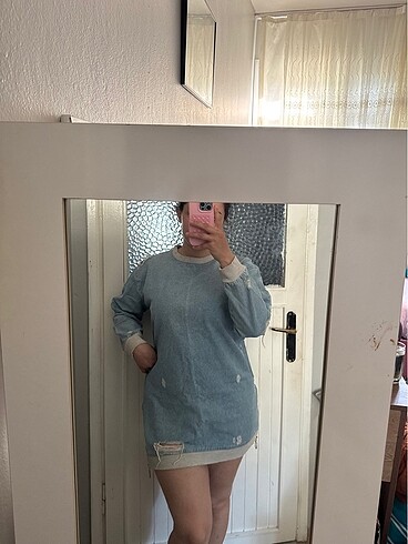 Mini kot elbise - Görsel 3