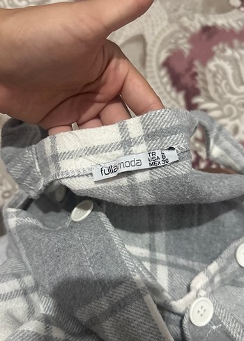 l Beden Gri Ekose Mutfak Önlüğü