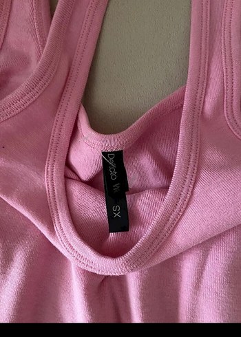 Pembe Kadın Kolsuz Atlet - Görsel 2