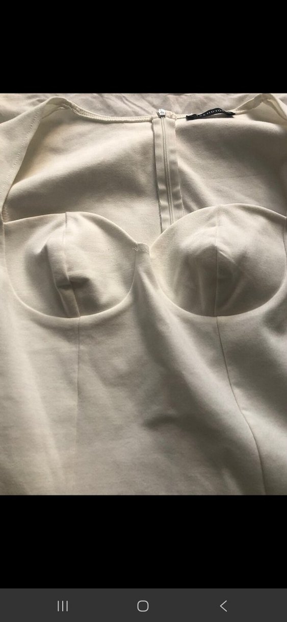 Kalp Yaka Uzun Kollu Beyaz Kadın Bluz - Görsel 2