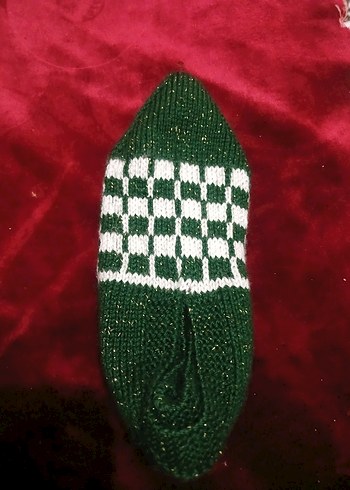 Yeşil Kareli geleneksel patik - Görsel 2