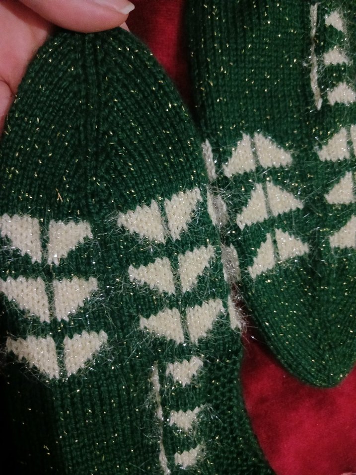 Kadın Örgü Ev Terliği - Koyu Yeşil - Görsel 2