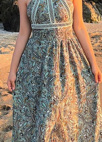 Bohem Uzun  Elbise - Görsel 2