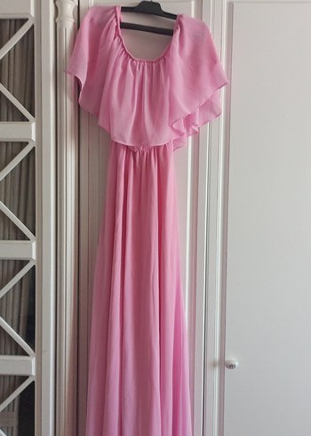 Pembe dış çekim hamile elbisesi