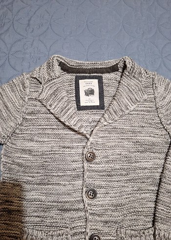 Zara Erkek Çocuk Gri Örgü Ceket