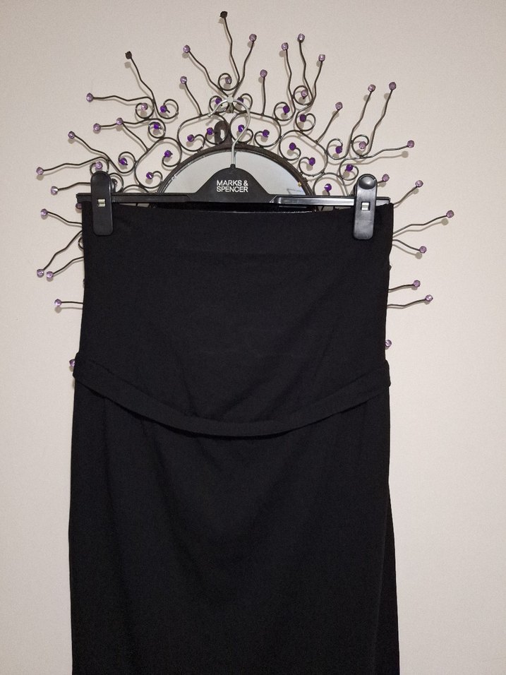 Siyah Midi Hamile Eteği - Görsel 2