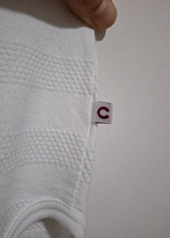 Bebek Beyaz Polo Yaka Kısa Kollu Body - Görsel 6