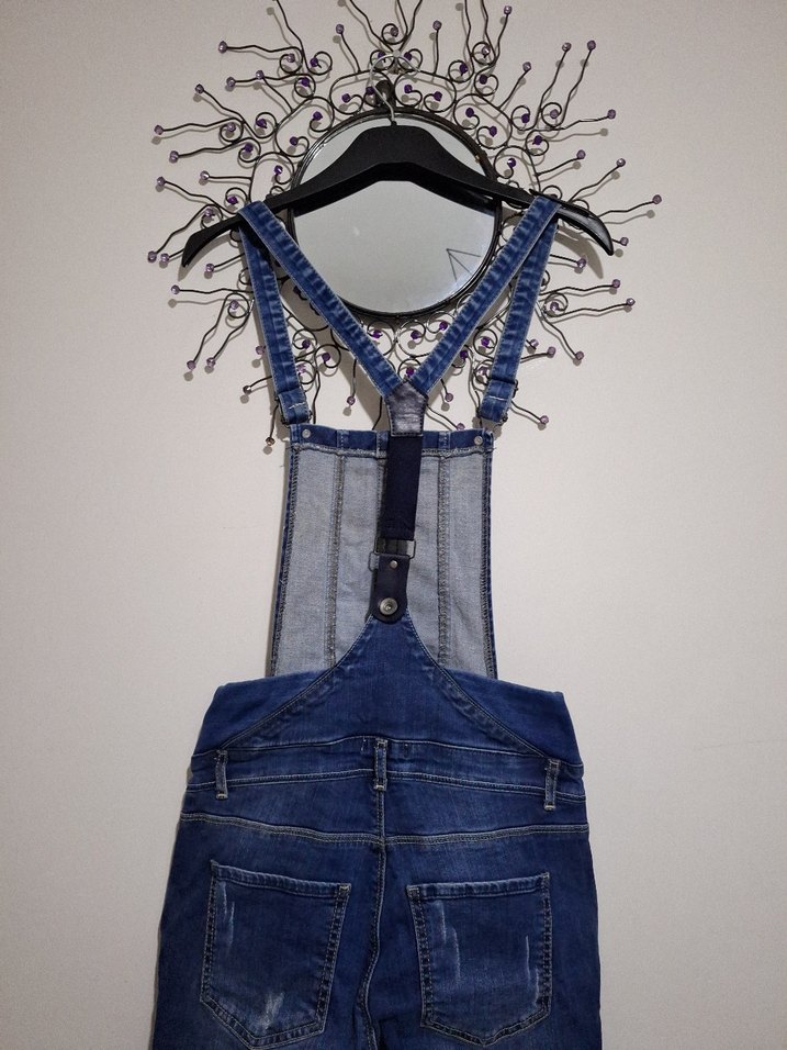 Hamile Denim Tulum - Görsel 5