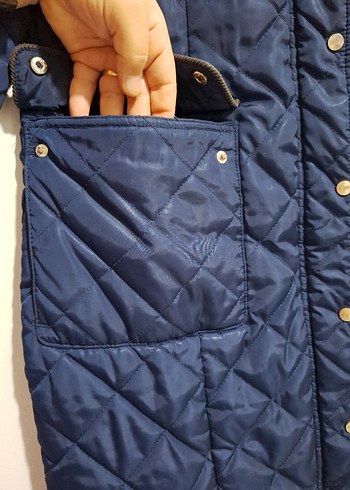 U.S Polo Assn. Lacivert Uzun Kadın Mont