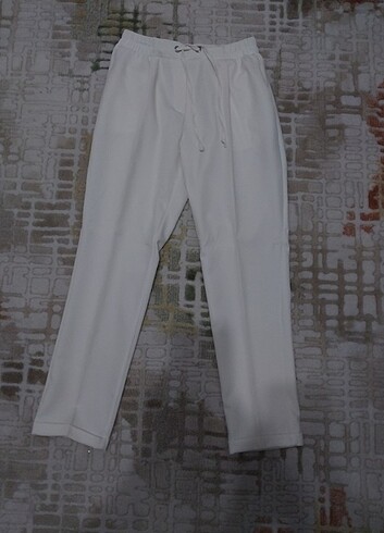 Defacto Beyaz Kumaş Pantolon