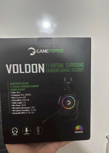 Gamepower Gamepower Voldon 7.1 Sanal Surround Çok Renkli Gaming Kulaklık