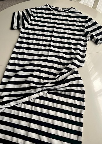Çizgili Fitted Elbise