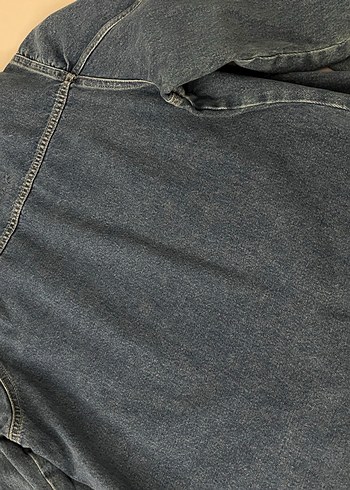 Düğmeli Kadın Gri Denim Ceket - Görsel 2