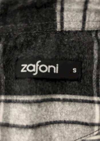 Gri Ekose Düğmeli Salaş Kadın Gömlek - Görsel 2