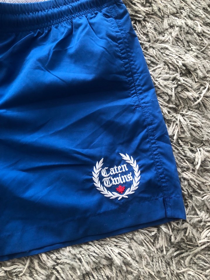 Erkek Parlak Mavi Mini Şort Mayo - Görsel 3