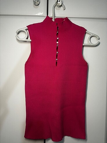 Pembe bluz taşlı