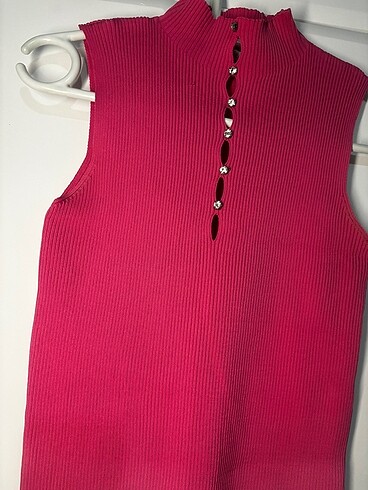 Zara Pembe bluz taşlı