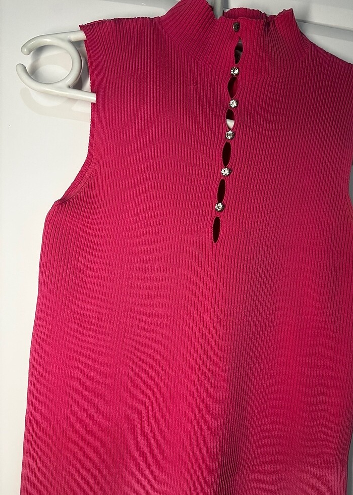 Pembe bluz taşlı - Görsel 2