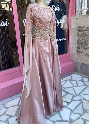 Pudra İşlemeli Uzun Kollu bindallı - Görsel 2