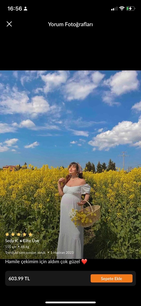 Beyaz Midi Bohem Elbise - Görsel 5