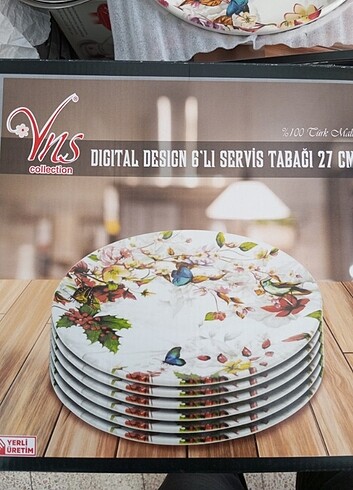 Beden beyaz Renk Yns servis tabağı 6tane