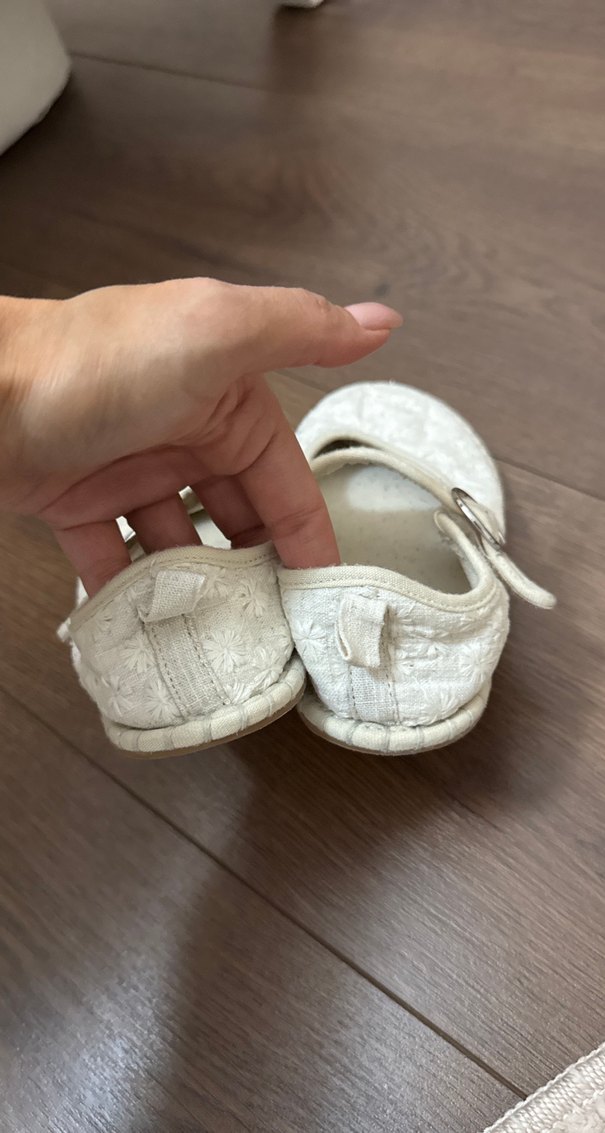 Kız Çocuk Beyaz Dantel Detaylı Babet Ayakkabı - Görsel 4