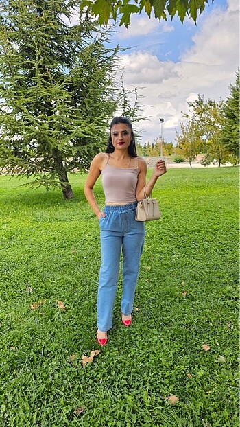 BELİ LASTİKLİ KOT PANTOKON