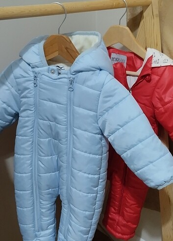 9 Ay Beden turkuaz Renk Astronot bebek mont