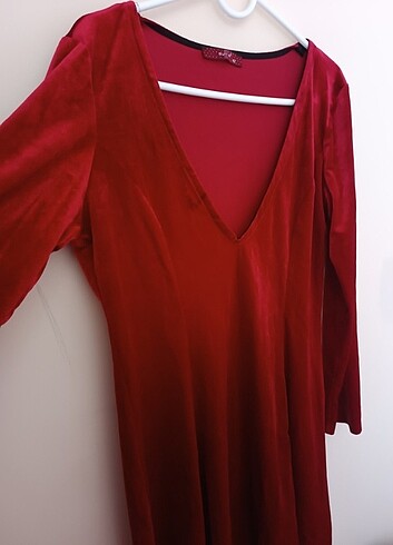 xl Beden Mini kırmızı elbise 