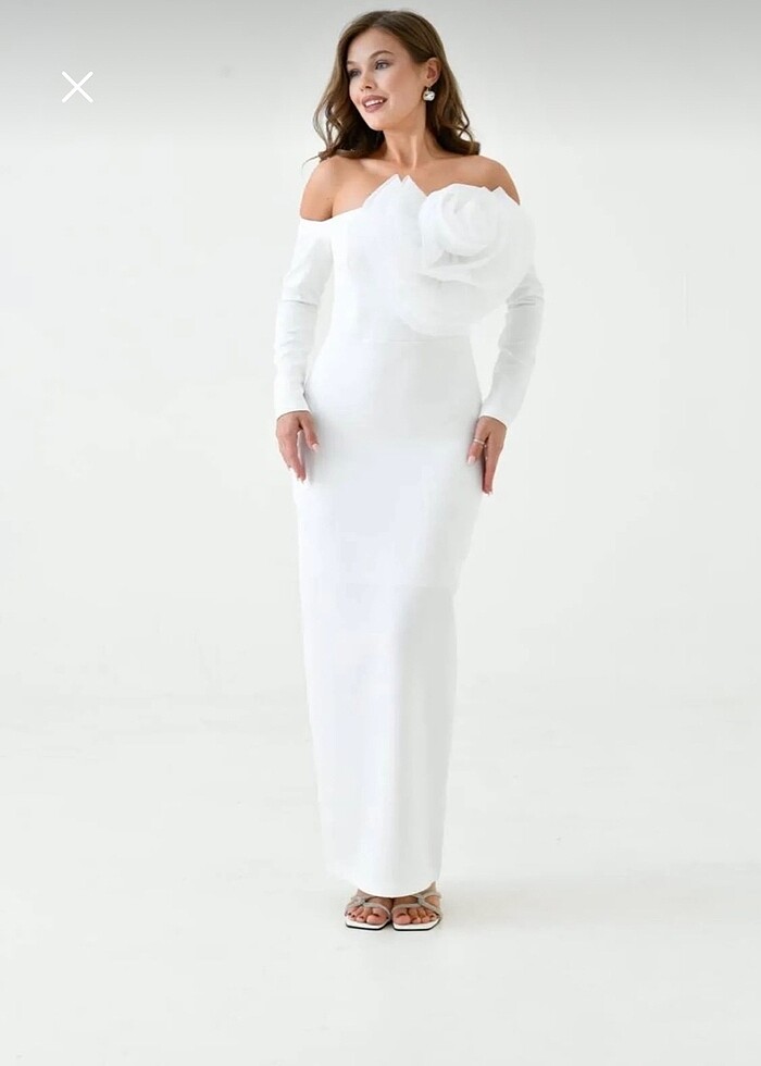 Söz elbisesi beyaz - Görsel 3