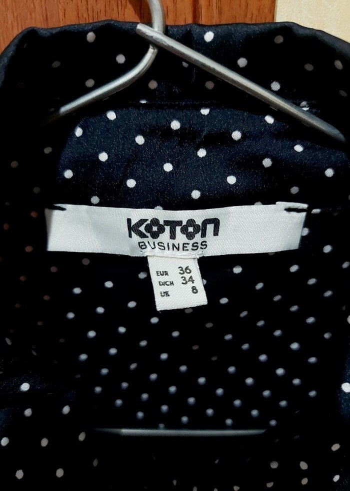 Koton Puantiyeli Saten Gömlek - Görsel 5