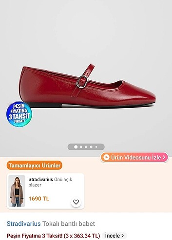 Stradivarius Stradivarius Kırmızı Babet