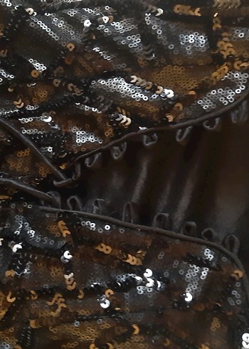 Siyah payet Straplez - Görsel 3