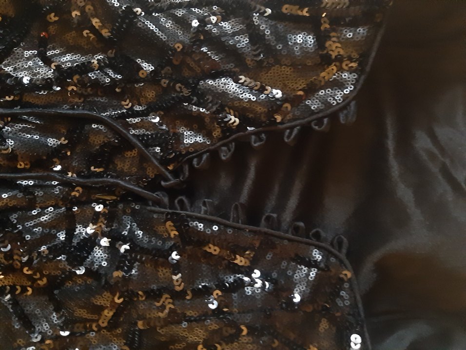 Siyah payet Straplez - Görsel 3