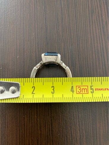  Beden mavi Renk Mavi taşlı 925 ayar gümüş yüzük