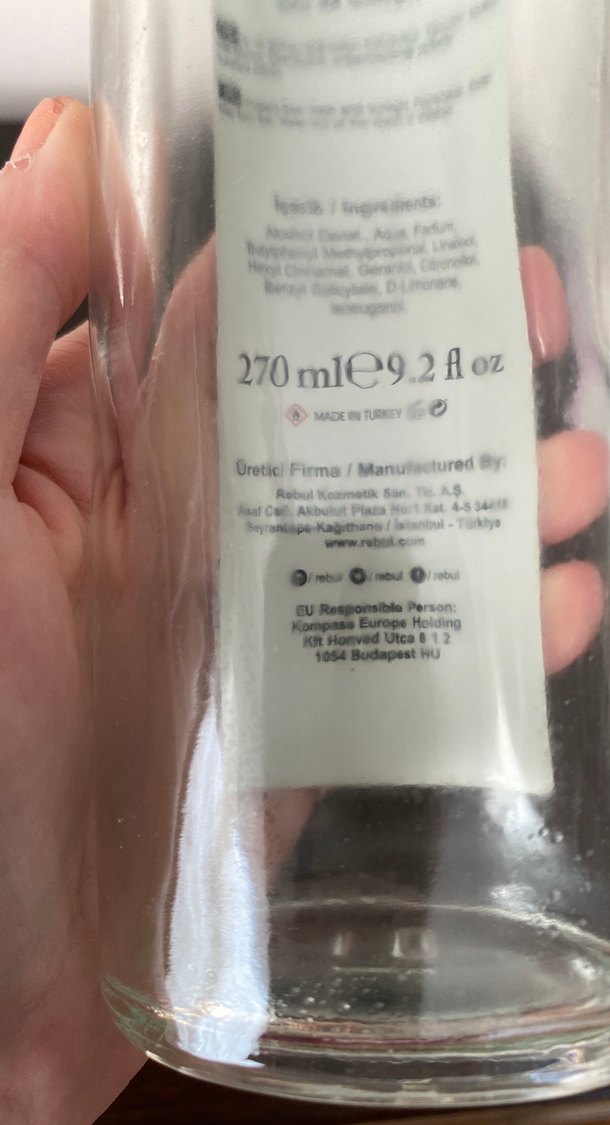 Rebul Bouquet boş kolonya şişesi - Görsel 2