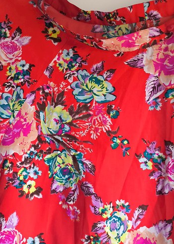 Renkli Baskılı Bohem Hamile Midi Etek - Görsel 2