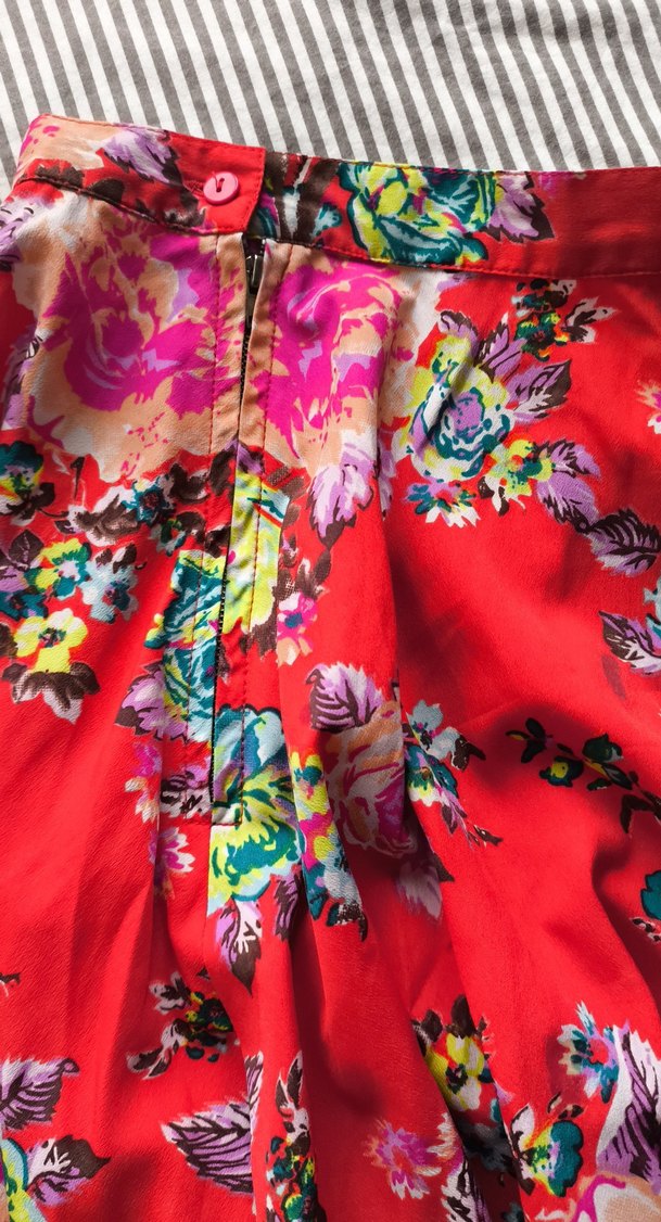 Renkli Baskılı Bohem Hamile Midi Etek - Görsel 4