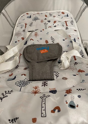Gri Desenli Bebek elektrikli pilli ana kucağı baby plus