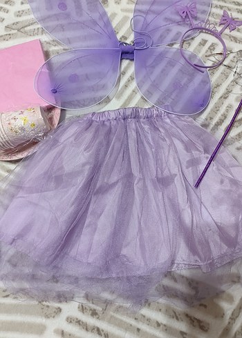 Mor Nakışlı Dantel Kelebek Kanat Seti - Görsel 3