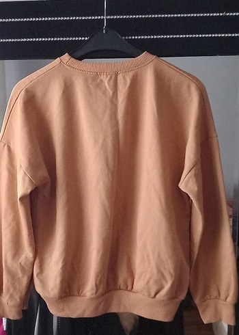 Trendyol & Milla Bej Kadın Sweatshirt, Bisiklet Yaka, Salaş