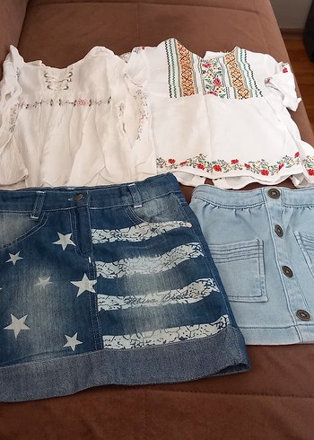 Nakışlı Beyaz Bohem Kız Şortu - Görsel 2