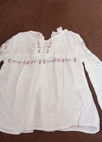 Nakışlı Beyaz Bohem Kız Şortu - Görsel 6