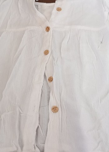 Nakışlı Beyaz Bohem Kız Şortu - Görsel 5