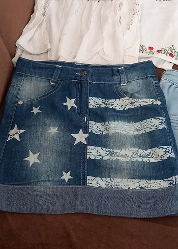 Nakışlı Beyaz Bohem Kız Şortu - Görsel 10