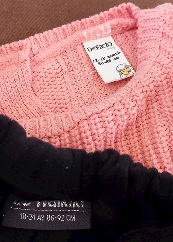 Pembe Triko Uzun Kollu Bebek Kız Takımı - Görsel 4