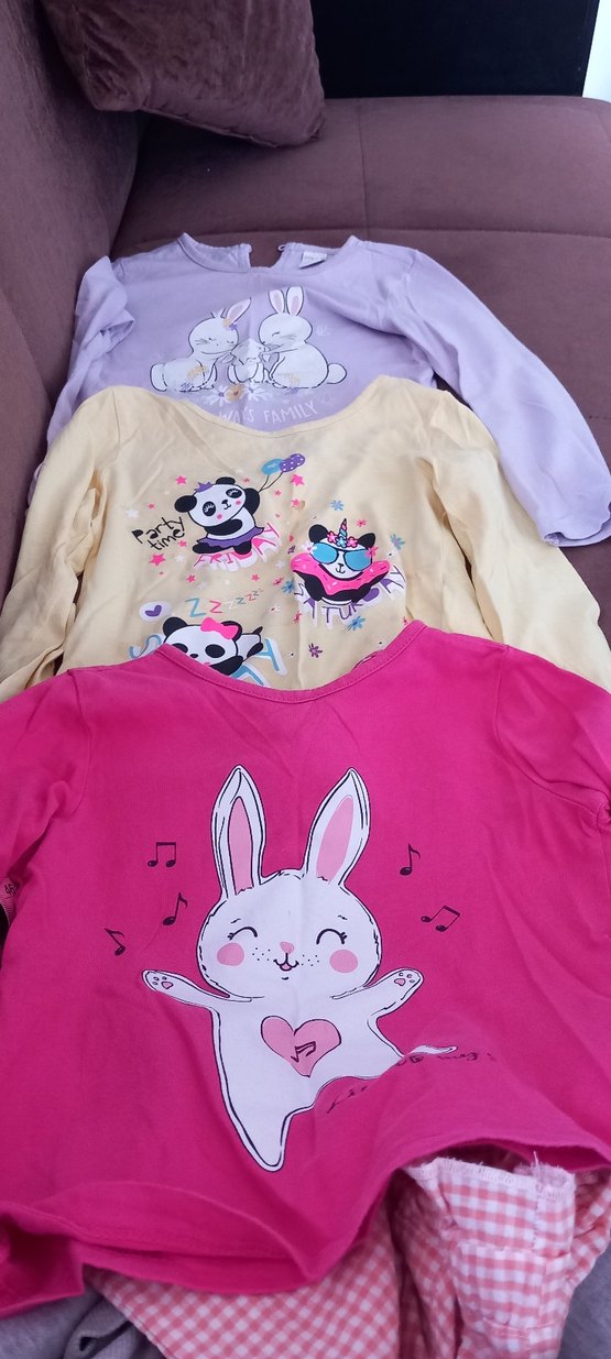 Kız Çocuk Pembe Pamuklu Kısa Kollu Tişört - Görsel 3