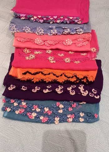 Renkli Dantel Detaylı Bohem Kadın Şal - Görsel 2